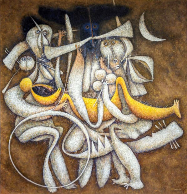 Acrylic on canvas, 129×134cm, Gagliardi Gallery catalogue no. 186