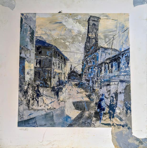 Oil on board, 70×70cm, Gagliardi Gallery catalogue no. 195
