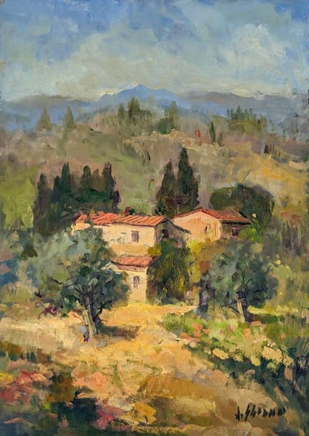 Oil on board, 50×70cm, Gagliardi Gallery catalogue no. 228