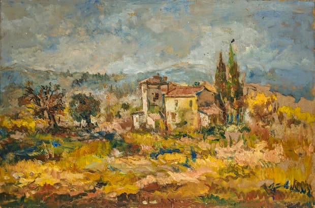 Oil on board, 92×61cm, Gagliardi Gallery catalogue no. 237