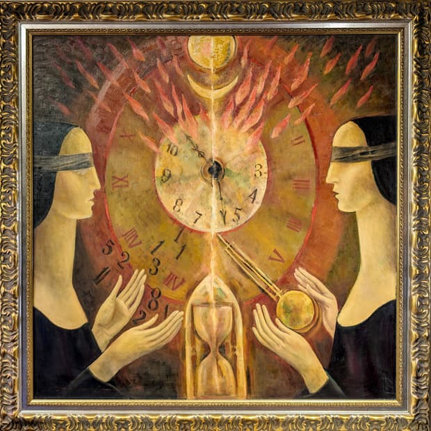 Oil on canvas, 119×119cm, Gagliardi Gallery catalogue no. 299