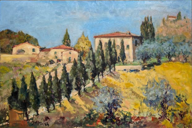 Oil on board, 92×61cm, Gagliardi Gallery catalogue no. 392
