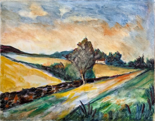 Oil on board, 46×36cm, Gagliardi Gallery catalogue no. 439