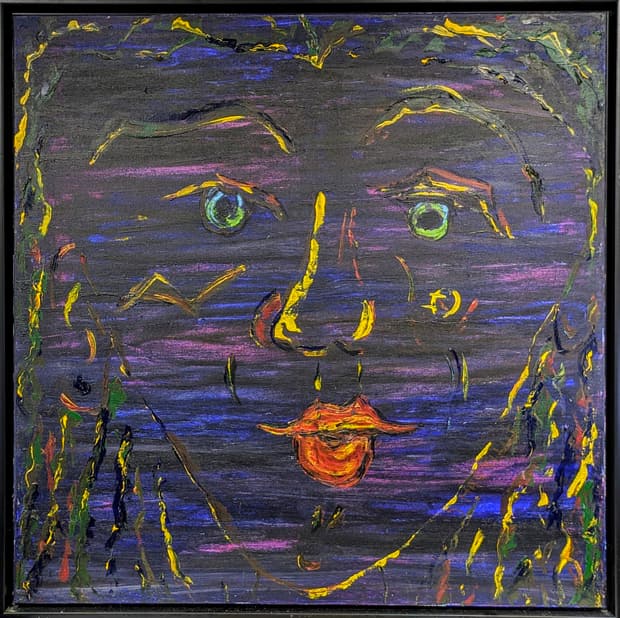 Acrylic on canvas, 107×107cm, Gagliardi Gallery catalogue no. 448
