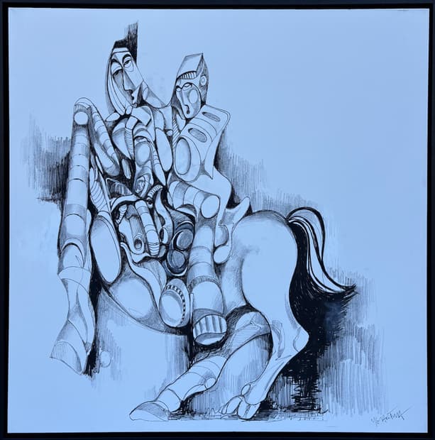 Mixed media on canvas, 101×99cm, Gagliardi Gallery catalogue no. 622