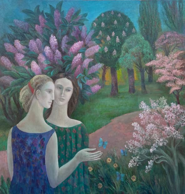 Oil on canvas, 100×100cm, Gagliardi Gallery catalogue no. 664
