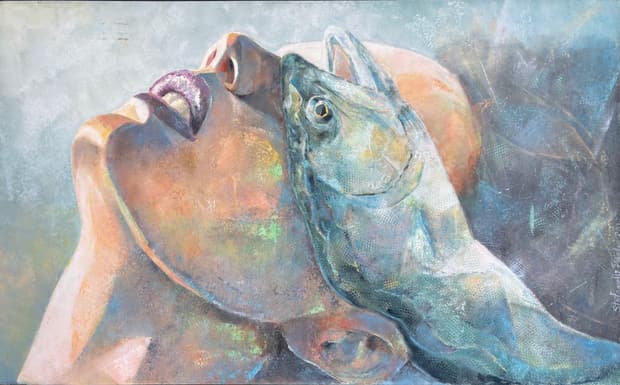 Acrylic on canvas, 131×80cm, Gagliardi Gallery catalogue no. 687