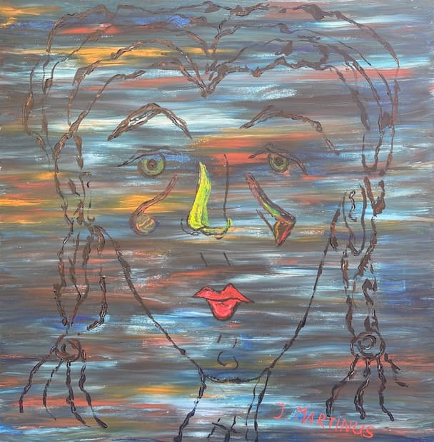 Acrylic on canvas, 101×101cm, Gagliardi Gallery catalogue no. 816