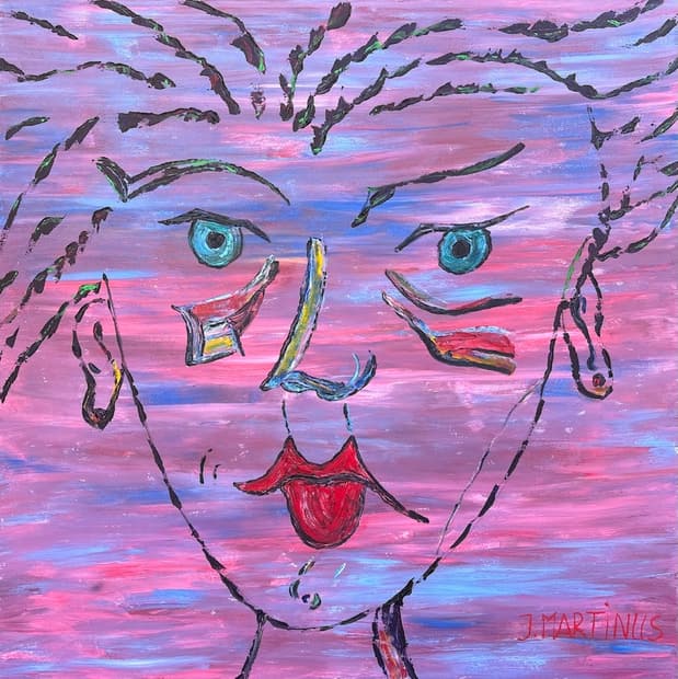 Acrylic on canvas, 101×101cm, Gagliardi Gallery catalogue no. 817