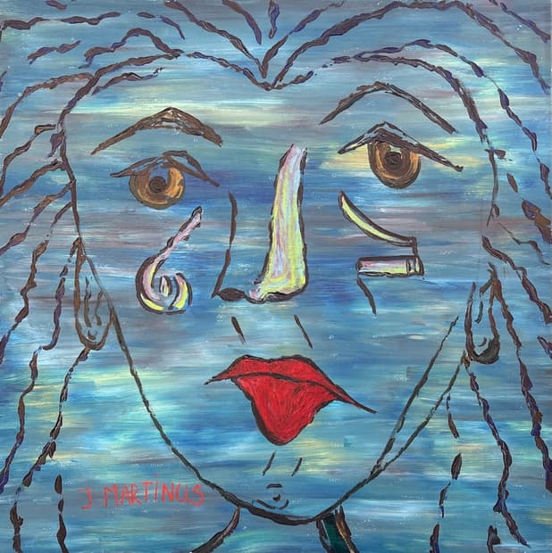 Acrylic on canvas, 102×102cm, Gagliardi Gallery catalogue no. 818