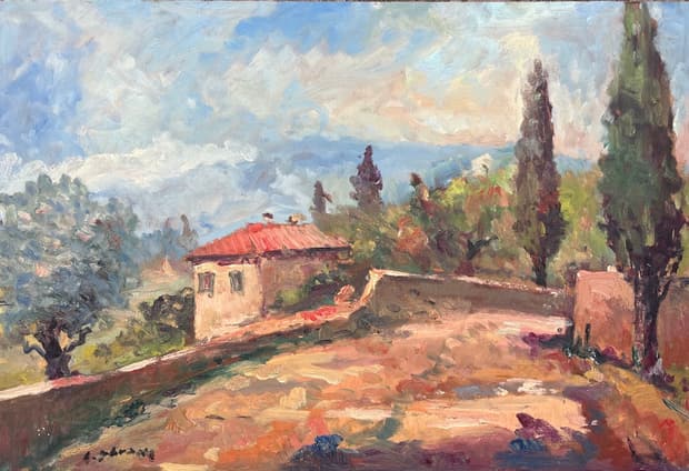 Oil on board, 92×62cm, Gagliardi Gallery catalogue no. 849