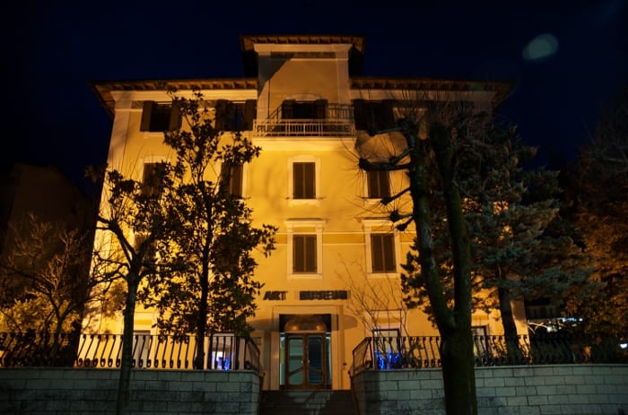 The exterior of the Chianciano Art Museum in Tuscany, the Gagliardi family's 3,000 square metre museum