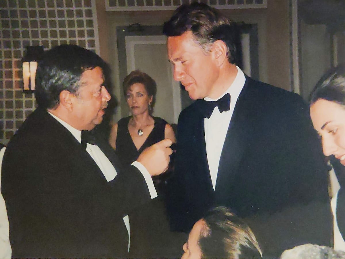 Defence Secretary Michael Portillo with Roberto Gagliardi