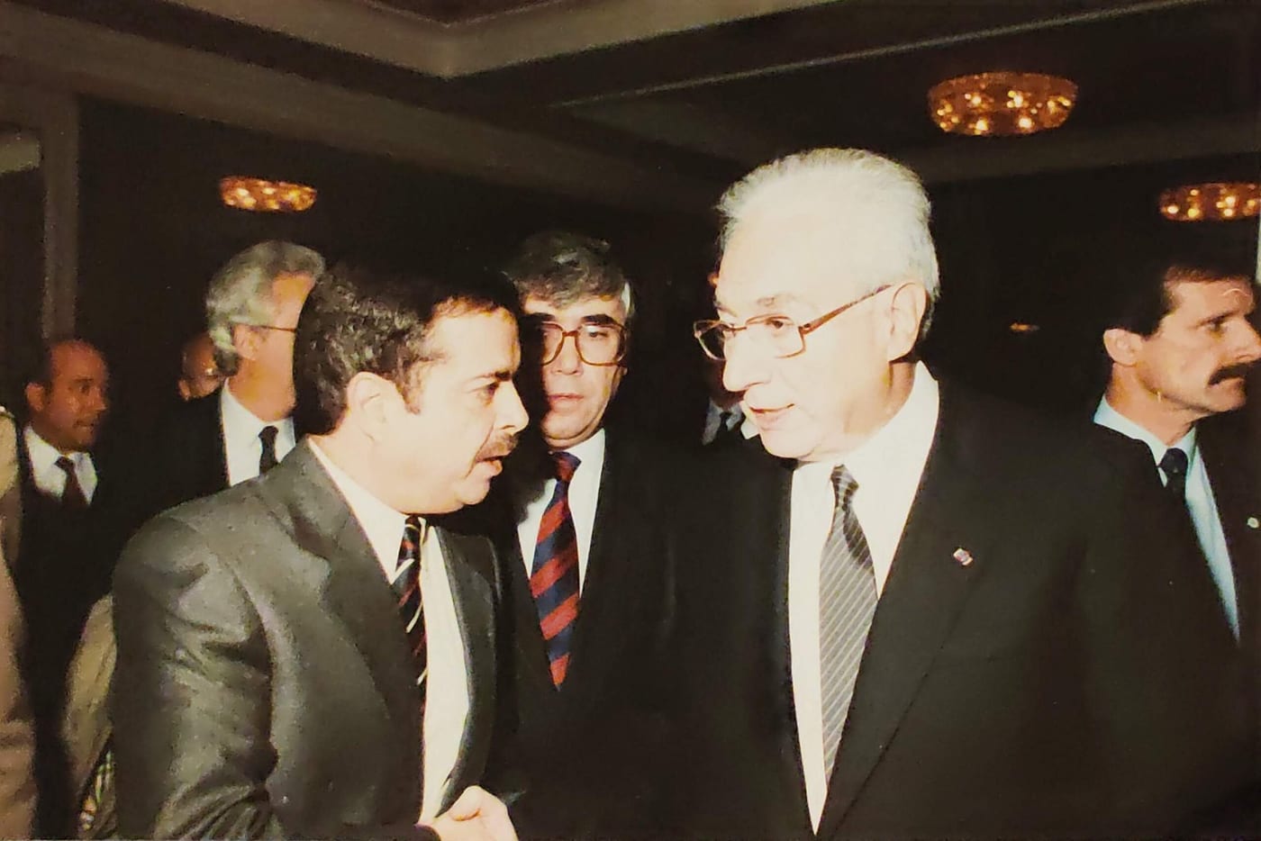 Italian President Francesco Cossiga with Roberto Gagliardi