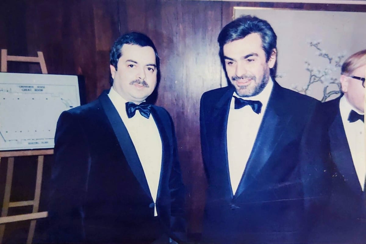 Italian Prime Minister Giovanni Goria with Roberto Gagliardi