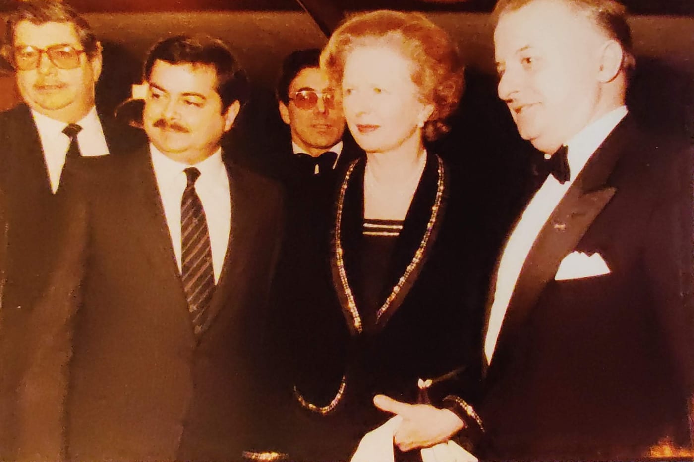 Prime Minister Margaret Thatcher in conversation with Roberto Gagliardi